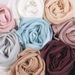 Muslim headscarf Solid Color Gauze Scarf Natural Wrinkle Smooth Long Scarf Gauze Scarf Middle Eastern Headscarf_viptrois.com