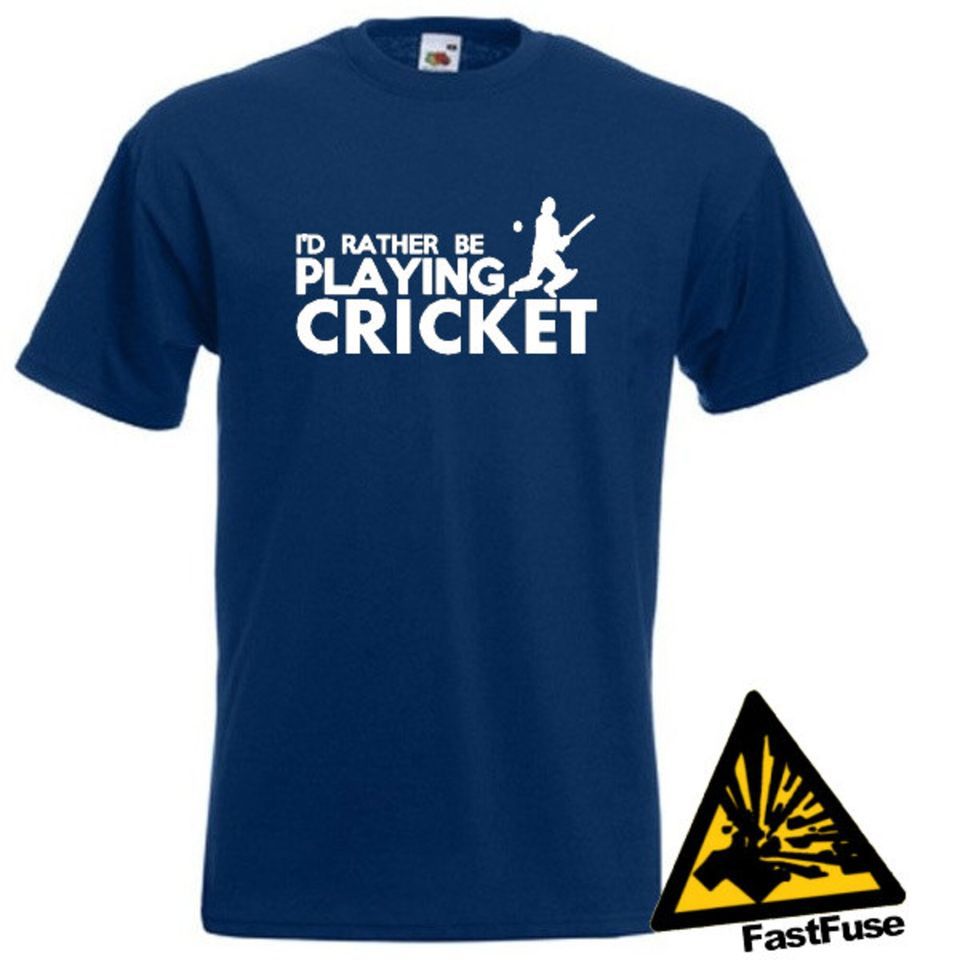 I'd Rather Be Playing Cricket T-Shirt Mens Womens Tees Top Joke Funny Tshirt Tee Shirt Classic T-Shirt Mens Womens Tees Top_viptrois.com