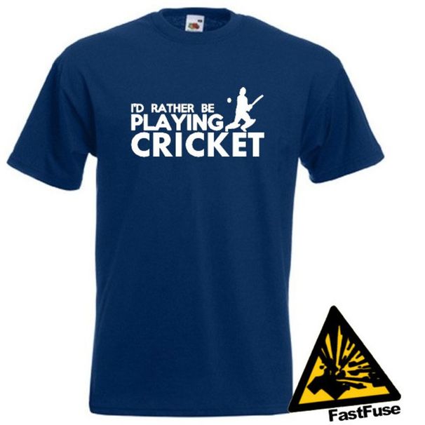 I'd Rather Be Playing Cricket T-Shirt Mens Womens Tees Top Joke Funny Tshirt Tee Shirt Classic T-Shirt Mens Womens Tees Top_viptrois.com