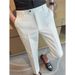 Trend Drape Casual Pants Men's Anti-wrinkle Ice Silk Black And White Nine-point Pants Slim And Thin Fashionable Versatile Pants_viptrois.com