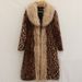 Men's Clothing Women's Leopard Print Winter Thickened Warm Mink Fur Coat Long Fur Coat Raccoon Fur Large Fur Collar Windbreaker_viptrois.com