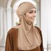 Women's Scarves Solid Color Hot Diamond Crystal Linen Face Mask Malay Middle Eastern Versatile Fashion Ladies Headscarf Hat_viptrois.com