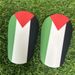 Palestine Flag Mini Shin Guards - Small Football Protective Gear For Training & Matches (8x5cm, 10x6cm, 12x8cm)_viptrois.com