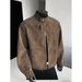 Cross-Border Melard Matte Stand Collar Leather Men's Autumn Cleanfit Flight Motorcycle Jacket Regular Shoulder_viptrois.com