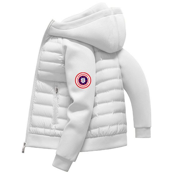 Men's Clothing Winter New Men's Trendy Lightweight Loose Fitting Casual Sleeve Round Logo Hooded Cotton Jacket_viptrois.com