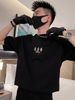 American Trendy T-shirt Men's Graffiti Hip-hop Short-sleeved 2025 New Summer Men's Clothing Thin Ruffian Handsome Half-sleeved Thin T_viptrois.com
