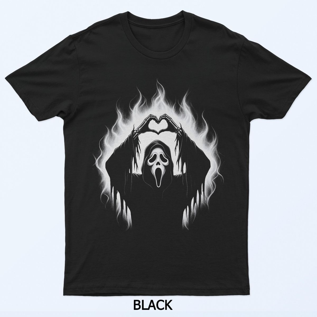 Halloween Scary Face Horror Creepy Ghost Heart Hands Spooky T-Shirt Mens Womens Tees Top_viptrois.com