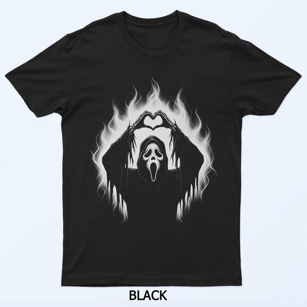 Halloween Scary Face Horror Creepy Ghost Heart Hands Spooky T-Shirt Mens Womens Tees Top_viptrois.com