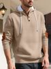 Men's Clothing American Loose Henry Placket Jacket Foreign Trade Pullover Hooded Texture Jacquard Thickened Men's Sweatshirt_viptrois.com