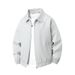 Men’s Waterproof Windbreaker Jacket – Lightweight Polyester, Stand Collar & Zippered Pockets (Black, Navy, Light Gray, All-Season Urban Wear)_viptrois.com
