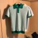 Men's Clothing Thin Ice Silk Men's High End Grid Pattern Contrast Color Short Sleeved T Shirt_viptrois.com