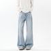American Retro Washed Distressed Jeans For Men, Trendy New Style, Vibe High Street, Slimming, Slightly Flared_viptrois.com
