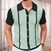 Men's Clothing Summer New Sweater Patchwork Contrast Color Casual Polo Shirt Men's Sy0169_viptrois.com