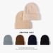 Knitted Hat Versatile For Men And Women In Autumn And Winter Light Plate Jacquard Cold Hat Fashionable And Warm Thick Black Knitted Hat_viptrois.com
