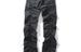 High Street Vibes Pleated Trousers - Unisex Stacked Hem Jogger Pants With Drawstring Waist & Flared Silhouette (Black/Grey)_viptrois.com