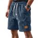 Men's Clothing New Independent Station Men's Daily Casual Waffle Loose Drawstring Shorts_viptrois.com