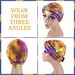 New women's colorful twist tail hat velcro adjustable pullover hat hot sale African turban hat_viptrois.com