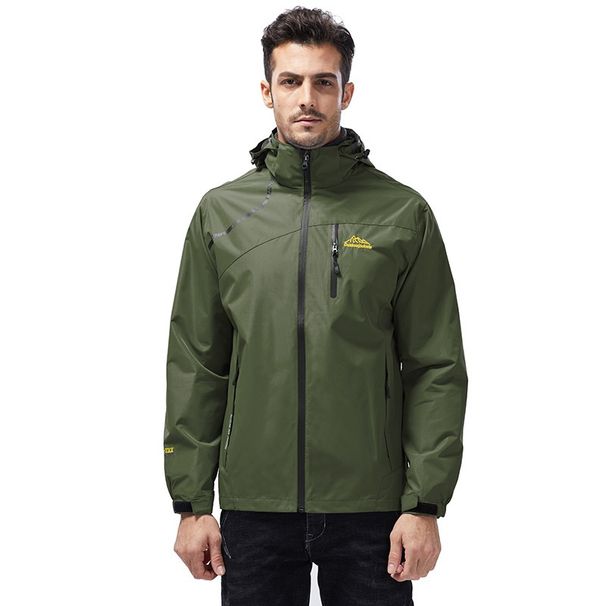 Mountain-Style Waterproof Windbreaker Jacket For Hiking & Outdoor Adventures - Breathable, Lightweight Unisex Hooded Raincoat_viptrois.com