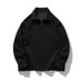Pure Pure Autumn Winter Fleece Half-Zip Polo Shirt Sweatshirt Men's Trendy Brand Turn-Down Collar Long Sleeve T-Shirt Couple's Top_viptrois.com