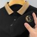 Men's Polo Shirt Short Sleeve - Premium Embroidered Casual T-Shirt For Summer, Breathable & Moisture-Wicking, Sizes M-5XL (Black/White/Green/Orange)_viptrois.com
