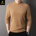 Paisenlong Double-Sided Long Sleeved For Winter Wear, Half High Neck German Velvet Base Shirt, Middle-Aged Men's Solid 56A_viptrois.com