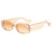 Small Frame Oval Sunglasses For Men & Women - High-End Anti-UV Fashion With Green Frame & Wide Legs (Big Brand Style)_viptrois.com