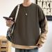 "Streetwear Color-Block Hoodie - Oversized Unisex Pullover With Contrast Collar (M-5XL)"_viptrois.com