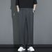 Men's High-Waisted Black Suit Pants Casual Clean Fit Stylish Sophisticated Loose Wide Leg Straight Leg Bottoms_viptrois.com