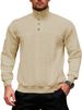 Men's Clothing Vintage-Inspired Heavyweight Knit Zip-Up Sweatshirt With Patchwork Design – Relaxed Fit, Stand Collar, Long Sleeve For Autumn & Winter_viptrois.com