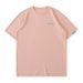 Monochrome Man- - Hanlu Japanese Style Men's Fashion Brand Letter Print Loose Fit Versatile Basic Cotton Couple's Short Sleeve T-Shirt_viptrois.com