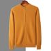 Pure 2024 Autumn Winter New Men's Cardigan Half Turtleneck Zipper Mink Coat Business Knitted Sweater Wholesale_viptrois.com