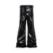 Moclose High Waist Flared Pants For Men & Women - Slim Fit Stretchy Cotton Wide Leg Bootcut Trousers With Glossy Coating_viptrois.com