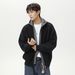 Monochrome Man- Two-Piece Cardigan Hooded Autumn Winter New Deer Fur Plush Trendy Brand Retro Lazy Style Knitted Sweater_viptrois.com