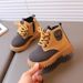 Autumn new children's fashion color matching short boots boys side zipper fashion Martin Boots Girls single boots_viptrois.com