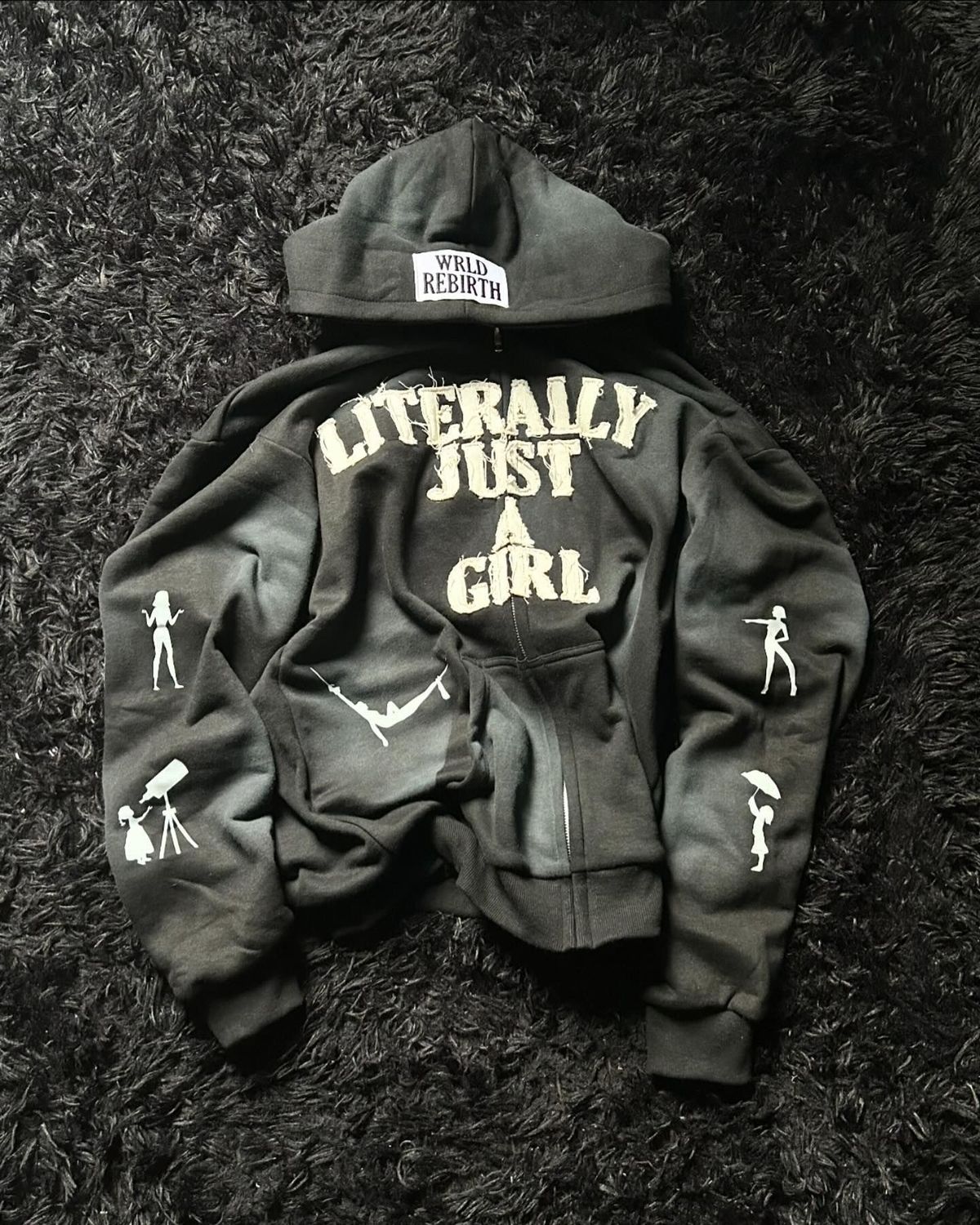 Men's Clothing American Y2K Hip Hop Letter 3D Printing Hoodie Personality Street Men And Women Loose Zipper Opening_viptrois.com