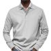 "Classic Knit Button-Up Shirt – Versatile Polyester Long Sleeve For Casual & Smart Wear (Multiple Colors)"_viptrois.com