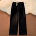 Men's Clothing Retro Corduroy Straight Pants Loose Casual Slim Wide Leg Sports Corduroy Drawstring Mopping Pants Autumn_viptrois.com