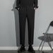 Men's Slim Fit Cropped Trousers Casual Summer Style Flowy Professional Formal Suit Trendy Mature Regular Trousers_viptrois.com
