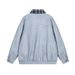 Autumn Winter American Style Loose Melad Plaid Patchwork Jacket Unisex Street Versatile Leather Coat Trendy_viptrois.com