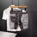 Men's Clothing Personalized Multi Pocket Stitching Contrast Color Versatile Denim Shorts Trendy Casual Shorts_viptrois.com