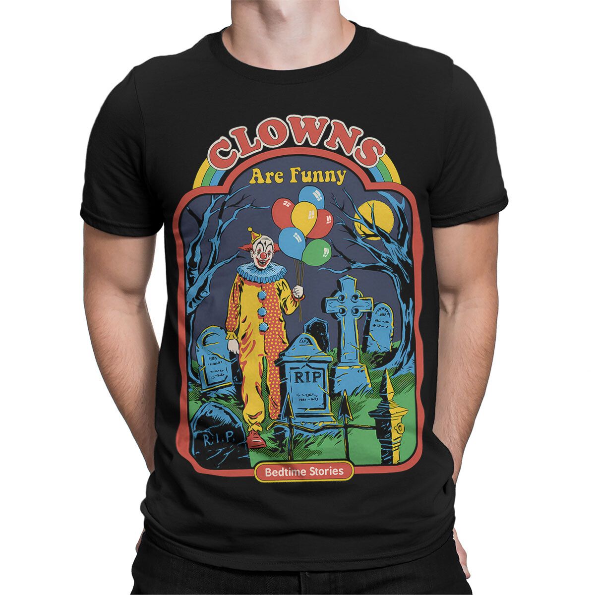 Clowns Are Funny 70s Style T-Shirt Mens Womens Tees Top With A Retro Comedy Theme #SR#T433_viptrois.com