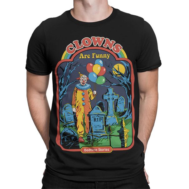 Clowns Are Funny 70s Style T-Shirt Mens Womens Tees Top With A Retro Comedy Theme #SR#T433_viptrois.com