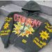 Men's Clothing European And American New High Street Trend Unisex Abstract Print Loose Casual Versatile Hooded Zipper Sweatshirt American Style_viptrois.com