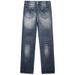 Men's wide leg jeans youth loose casual straight leg pants_viptrois.com