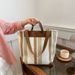 Women's Shoulder Bags Commuter Large-capacity Women's Bag, Fashionable Contrasting Color Striped Simple Tote Bag, Hand Bag And Shoulder Bag_viptrois.com