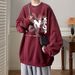 Autumn New Hoodie Retro Round Neck Pullover Top Loose Casual Jacket_viptrois.com