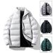 Men's Lightweight Puffer Jacket – Relaxed Fit Quilted Coat (Stand Collar, Thermal Lined, Winter-Ready Outerwear, Urban Minimalist Style)_viptrois.com