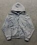 Gothic Streetwear Zip-Up Hoodie Set – Dark Print, Retro Punk Aesthetic (S-XL, Polyester, Unisex Pullover & Pants)_viptrois.com