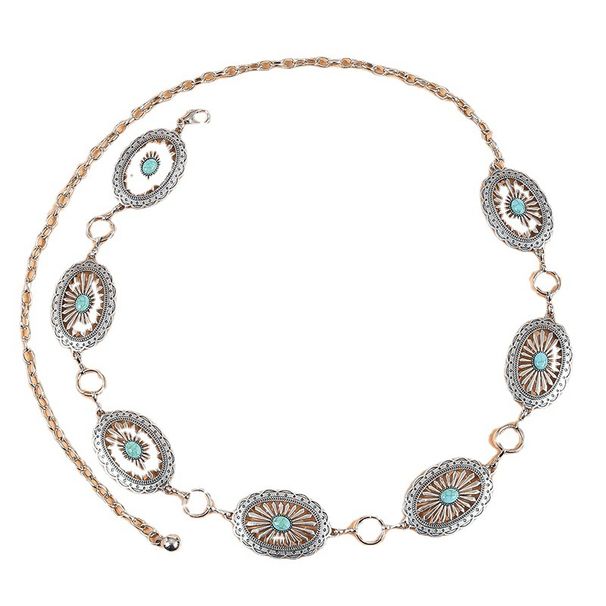 Belt Chain 1PC Women's Waist Accessories Waist Cinching Metal Diamond Decoration Belt Hundreds of casual fashion waist chain thin Dresses_viptrois.com