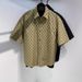 Men's Clothing Short Sleeved Shirt Trendy Plaid Letter Printing Workwear Jacket_viptrois.com